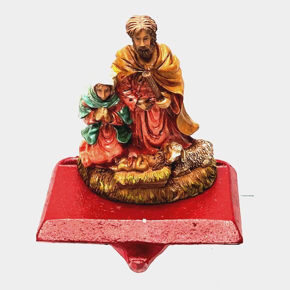 Stocking hanger, Cedar Creek Christmas Collection Vintage Small dot missing red - Picture 8 of 11